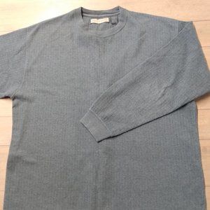 Natural Life men's gray heavy weight textured pullover with crew neck XXL big